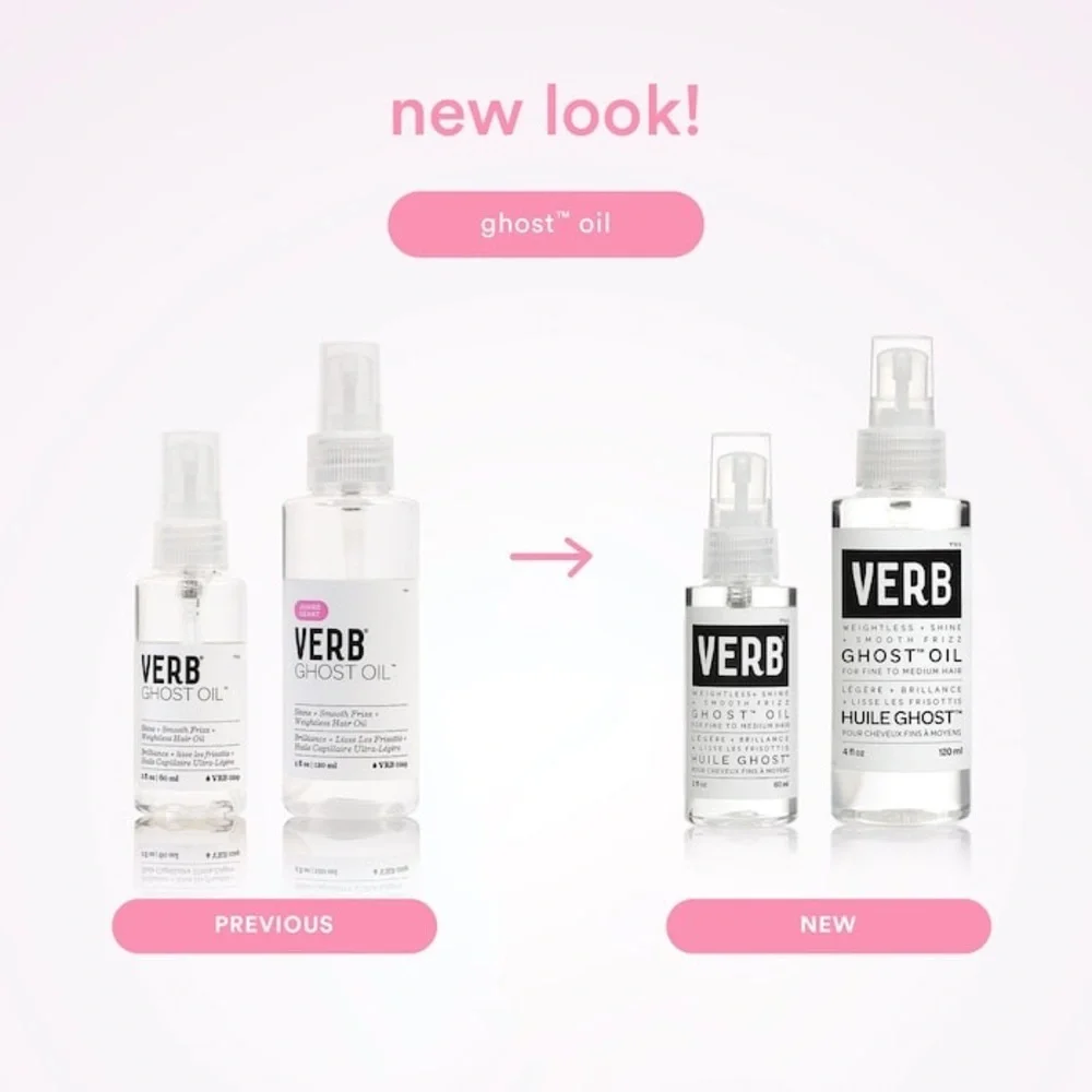 Verb Ghost™ Oil Heat Protectant Smooth & Shine 2 oz / 60 mL – For Fine Hair